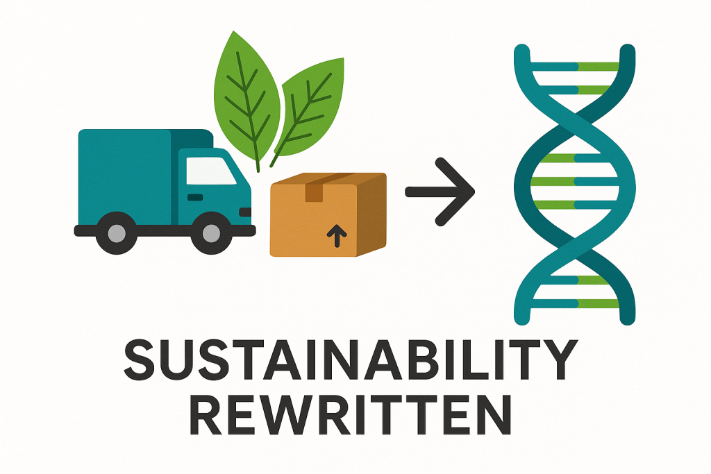 How CRISPR-edited microbes use CO₂ and sunlight to replace fossil-based fuels and materials.