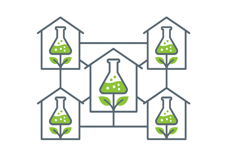 How small-scale bio-manufacturing hubs drive sustainability, resilience, and equity in the post-global economy.
