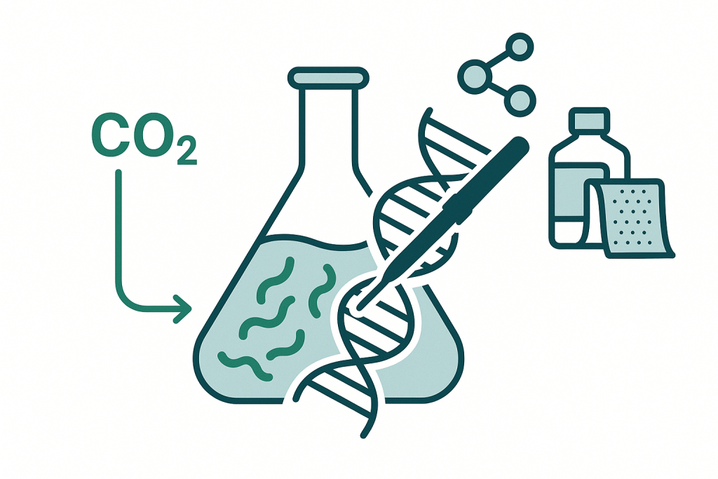How CRISPR-enabled microbes turn CO₂ into products, driving carbon-negative industry.